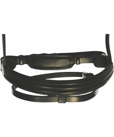 Henri de Rivel Black Padded Raised Dressage Bridle with Crank Noseband for Horse - Buy Online on SooperMarket.com