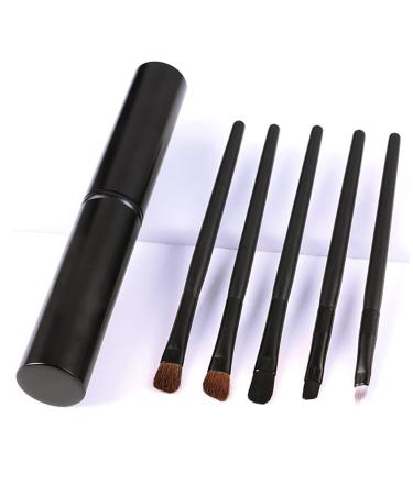 Healeved 5pcs Eyeshadow Brush with Case Eyeshadow Brush Kit Liner Brush for Eyes Blackriflecoffee