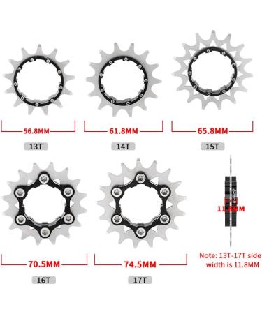 Black 16T Bibike Single Speed Conversion Kit with Cassette Spacers - Buy Online on SooperMarket.com