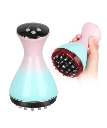 Scienlodic Electronic Micro-Current Dry Brush for Cellulite Lymphatic Massage, Heating Vibration Lymphatic Handheld Lymphatic Massager Basic