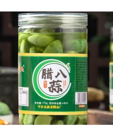 Laba garlic Jade garlic chinese green laba garlic pickled Fresh garlic Pickled garlic Pickled vegetable 770g/can vegan Pickled with Vinegar sweet pickled garlic chinese snacks Shandong Special (6can) - Buy Online on SooperMarket.com