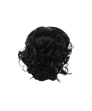 Hair Extensions Ponytail European And American Women's Popular Fashion Large Scalp Women's Short Curly Hair Fiber Headwear Long Curly Wigs for Women Black One Size