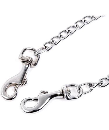 LERTREEUK Double Dog Leash | Stainless Steel 2-Way Chain Coupler for 2 Dogs (50cm) | Durable & Tangle-Free Double Leash for Easy Walks - Buy Online on SooperMarket.com
