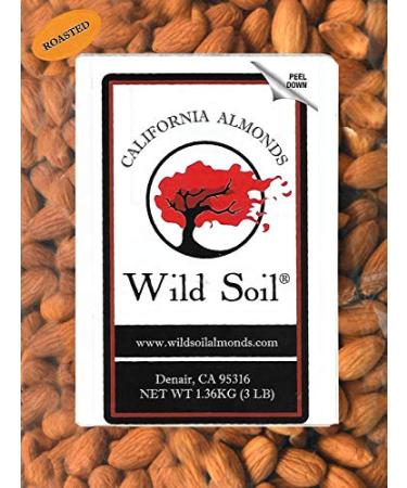 Wild Soil Beyond Almonds 20% Higher Protein | Distinct & Superior Medium Roast Almonds | 3 lb Pack | Unsalted & Organic - Buy Online on SooperMarket.com