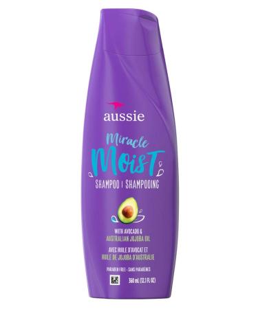 Aussie Miracle Moist Shampoo with Avocado & Jojoba Oil - 12.1 fl oz | Hydrating Hair Care - Buy Online on SooperMarket.com