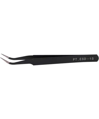 Dawafit Nail Art Rhinestones Eyelashes Extension Straight & Curved Tweezers Tool Set-Black - Buy Online on SooperMarket.com