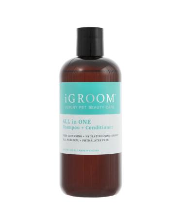 iGroom All-In-One Dog Shampoo + Conditioner, Luxury Pet Beauty Care, Deep Clean All Coat Types, Hydrate and Condition Coat, Made in USA, 16 oz 16 Fl Oz (Pack of 1)
