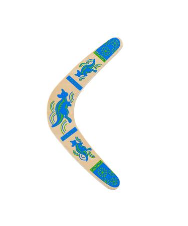 Inborntrait Boomerang for Kids, Australia Style Handmade Wooden Authentic Boomerang, V-Shaped Returning Boomerang for Ages Above 10 Years Old Kids and Adult- Blue Sky Blue