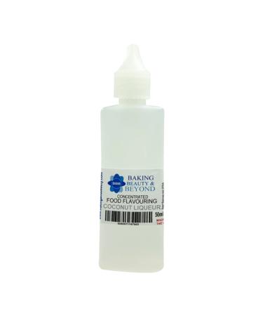 Baking Beauty and Beyond Concentrated Food Flavouring Oil - Dozen of Professional Quality Food Grade Flavouring Oil for Candy Making Baking Cooking Lip Balm and Lip Gloss - Coconut Liqueur (50ml)