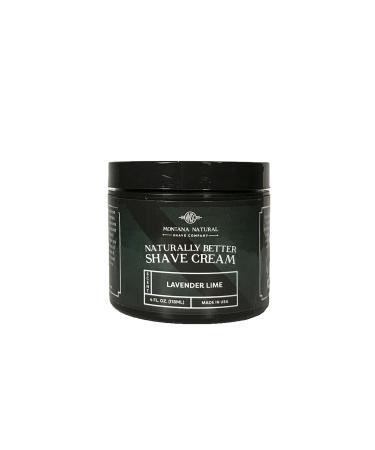 MNSC Lavender Lime Shave Cream - Hypoallergenic All-Natural Formula for Sensitive Skin Prevents Nicks & Irritation Handcrafted in the USA - Buy Online on SooperMarket.com