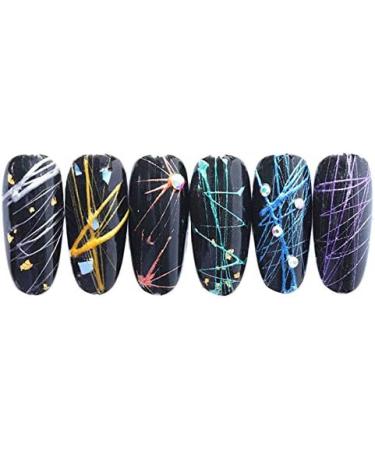 Dacvgog Set of Nail Art Pulling Silk 6 Pieces Painting Soaking Drawing Elasticity Design Nail Lacquer Long Lasting DIY - Buy Online on SooperMarket.com