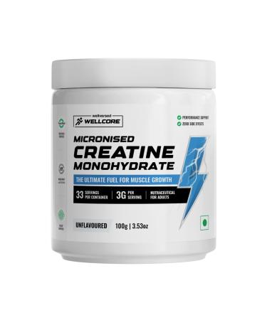 Wllcor - Pure Micronised Creatine Monohydrate (Unflavoured 33 Servings) | Rapid Absorption | Enhanced Muscle strength & Power