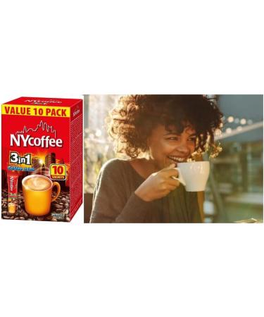 NYCoffee 3 in 1 sachets & NYCoffee 2 in 1|3 Flavours Instant Coffee- Salted Caramel White Coffee With Sugar & White Coffee Bundled with Temas Store Coffee Stirrers |30 Sachets| Add Hot Water & Stir - Buy Online on SooperMarket.com