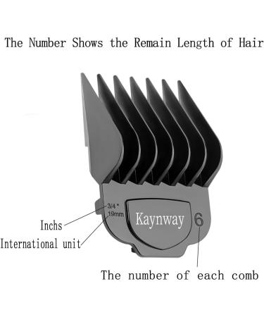 Andis Clipper Guards Set - Kaynway Professional Upgrade Magnetic Comb Guides for Andis Master Clipper 10PCS (Black) - Buy Online on SooperMarket.com
