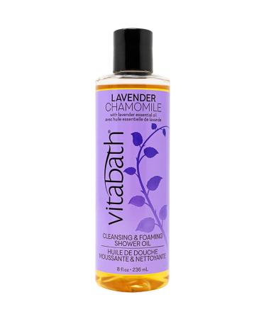 Vitabath Lavender Chamomile Cleansing & Foaming Shower Oil Nourishing Body Wash & Hydrate Daily Essential Dry Skin Quench for Women & Men - 8 fl oz
