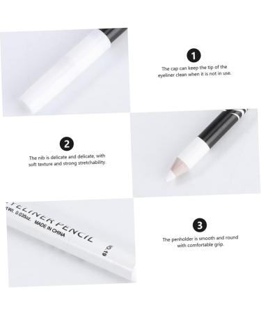 PLAFOPE 72 Pcs Eyeliner Pencil Hair Braiding Sponge Eye Line Drawing Tool Eye Line Pencils Wooden Pole White - Buy Online on SooperMarket.com