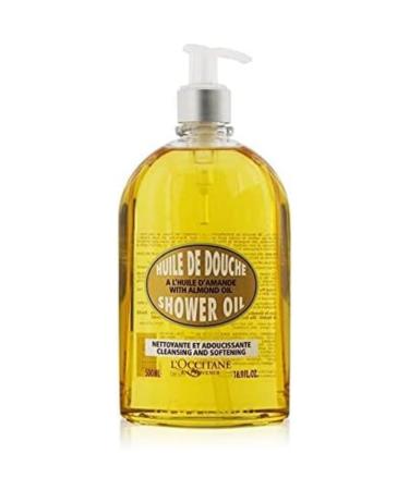 L'OCCITANE Deluxe Size Almond Shower Oil 500ml | Vegan & 99% Readily Biodegradable | Nourishing & Softening | Luxury & Clean Beauty Bodycare for All Skin Types