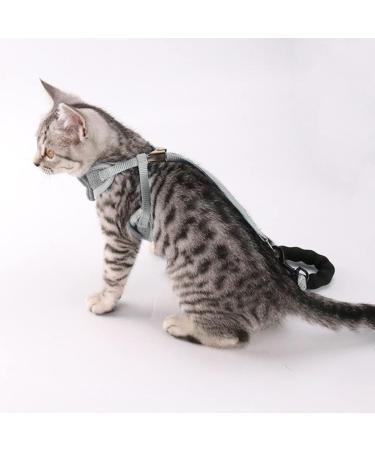 Escape Proof Cat Harness and Lead Set - Adjustable Soft Vest with Breathable Mesh and Cute Bow Design | 45 inch Leash | Gray, for Small to Medium Cats (2.5kg - 10kg) - Buy Online on SooperMarket.com