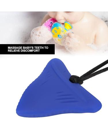 Food Grade Silicone Chew Necklace for Boys and Girls - Cute Teething Pendant Toy (Blue) - Buy Online on SooperMarket.com