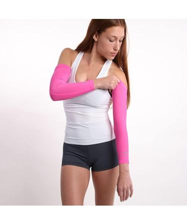 CompressionZ UV Protection Compression Arm Sleeves Pink XS for Men & Women - Buy Online on SooperMarket.com