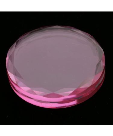 SGerste Adhesive Eyelash Extension Palette Holder - Crystal Glass 4.5cm Pink - 2 Pack for Professional Use - Buy Online on SooperMarket.com