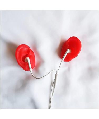 Flexible Silicone Ear Sample - Artificial Simulation Ear Red Ear Silicone Ear Model for Acupuncture Studs Earrings Earphones Helmet Display - Buy Online on SooperMarket.com