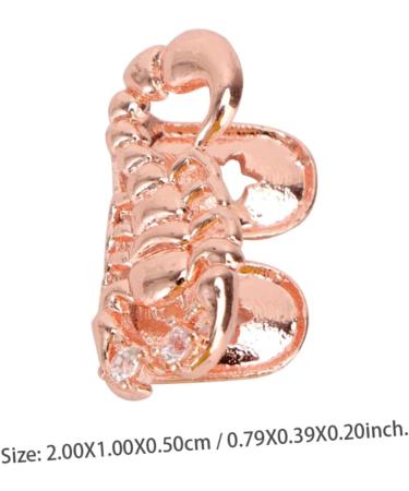 Gogogmee 1pc Scorpion Single Braces Hip Hop Costume Funny Party Dentures Photo Dentures Props 14k Toy Fashion 2X1cm Golden - Buy Online on SooperMarket.com