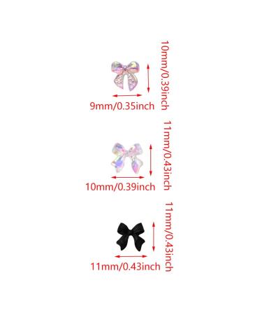 100 Pcs 3D Colorful Aurora Bow Nail Art Resin Rhinestone Charms - Nail Glitter & Accessories - Buy Online on SooperMarket.com