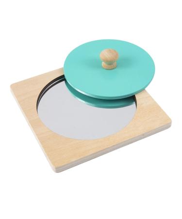 Harilla Pedagogical baby mirror toys sensory toys bathing toys wooden toys early education Montessori well-known faces toys blue