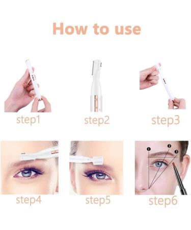 Upgraded Eyebrow Trimmer & Precision Facial Hair Remover - Battery Operated Painless Electric Razor for Face Chin Upper Lip & Peach Fuzz - International Shipping Available - Buy Online on SooperMarket.com