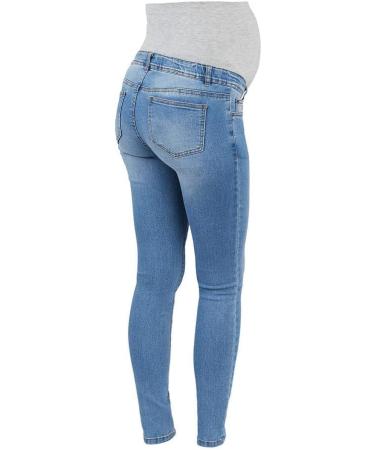 MAMALICIOUS Women's Mlono Slim Jeans in Washed Light Blue Denim - Size 24 - Buy Online on SooperMarket.com