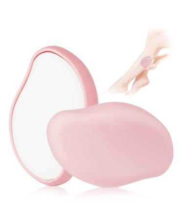 Crystal Hair Eraser for Women and Men, Reusable Crystal Hair Remover Magic Painless Exfoliation Hair Removal Tool, Magic Hair Eraser for Back Arms Legs (Pink)