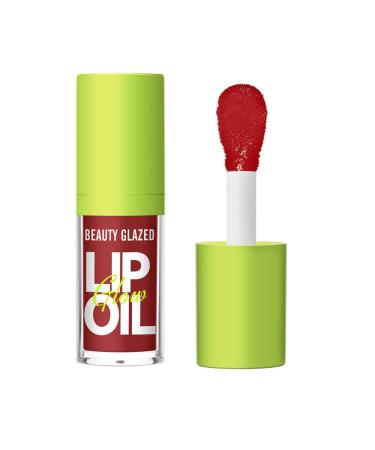 Big Brush Head Pink Lip Gloss Moisturizing Jelly Lip Gloss Oil Long Lasting Liquid Lipsticks Non-stick Cup Lip Tint Lip Glaze Fresh Texture Lip Gloss (#105)