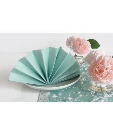 50 APARTina Mint Green Airlaid Napkins - Fabric-Like 40x40 cm | Premium Quality for Any Occasion - Buy Online on SooperMarket.com