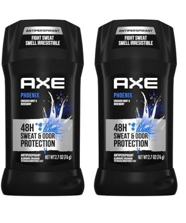 AXE Phoenix Antiperspirant For Men 48H Sweat & Odor Protection Mint & Rosemary Stay Dry For 48H With Men's Deodorant 2.7 oz (Pack of 2)