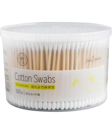 Nuobesty 500 Pcs Cotton Swabs - Double-Headed Hygienic Swabs for Ear Eyeshadow and Wound Care | International Shipping - Buy Online on SooperMarket.com