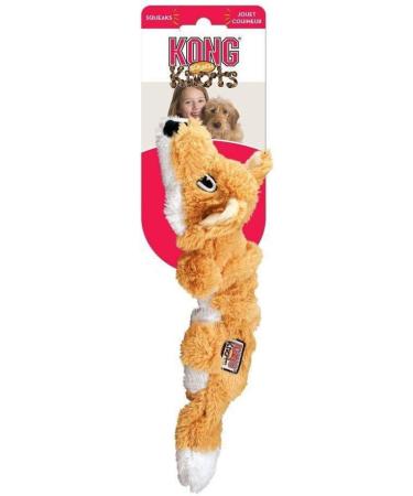 Kong Scrunch Knots Fox for Dogs - Internal Knotted Ropes & Minimal Filling - Medium/Large Size - 1 Pack - Durable & Fun Chew Toy - Buy Online on SooperMarket.com