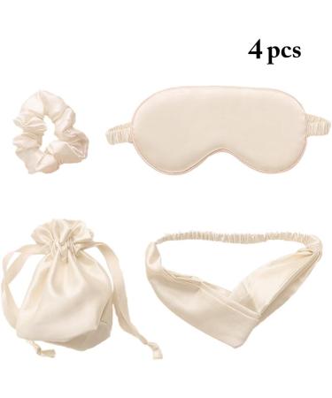 Buy Breathable Silk Eye Shade with Scrunchy Band & Lightweight Carry Bag - Ideal for Travel | International Shipping Available - Buy Online on SooperMarket.com