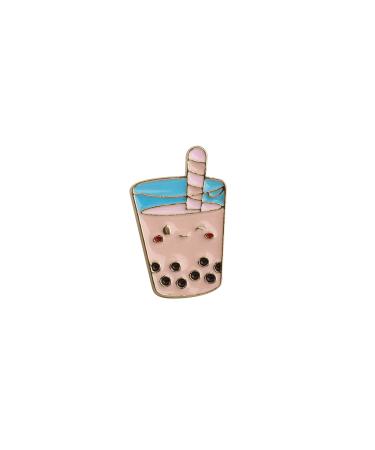 MYOSPARK Boba Milk Tea Brooch Enamel Pin Milk Tea Lover Gift Boba Girl Gift Bubble Tea Tapioca Jewelry Drinks Lover Gift UK Boba Tea Pin