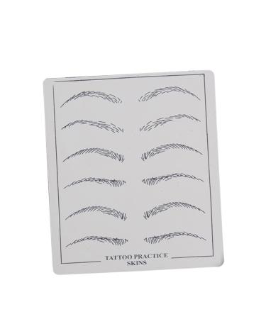 Mikinona Eyebrow Microblading Skin 6 Pcs Eye Brow Shaping Kit Eyebrow Practice Skin Eyebrow Trimming