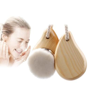 Facial Cleanser Brush with Wood Handle - Soft Bristle Face Care Tool for Men & Women | Gentle Cleansing & Skincare - Buy Online on SooperMarket.com