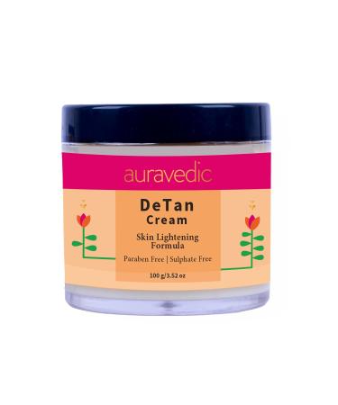 Unisex De-Tan Face Cream | Organic Moisturizer for Tanning | Help Reduce Sun & Outdoor Tan | Enriched with Papaya Turmeric & Licorice Extracts | 3.53 Oz (100g)
