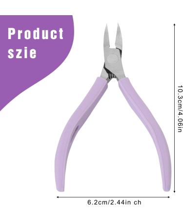 Cuticle Nipper Cutter Professional Cuticle Nippers Stainless Steel Cuticle Trimmer with Silicone Handle Sharp Cuticle Cutters Remover Nail Care Tool for Manicure & Pedicure (Purple) - Buy Online on SooperMarket.com
