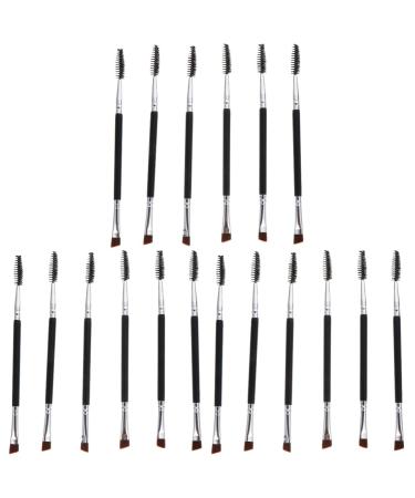 NOLITOY 18 Pcs Eyebrow Brush Mascara Brush Eye Powder Brush Lash Tools for Eyelash Extensions Eyelash Extension Tools Dual Ended Makeup Brush Angled Makeup Brush Portable Miss Applicator 16x1cmx3pcs Blackx3pcs