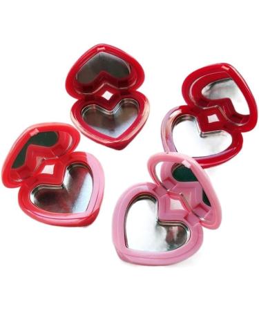 Heart-Shaped Empty Eyeshadow Makeup Box with Mirror | Practical & Safe Storage Solution - International Shipping - Buy Online on SooperMarket.com
