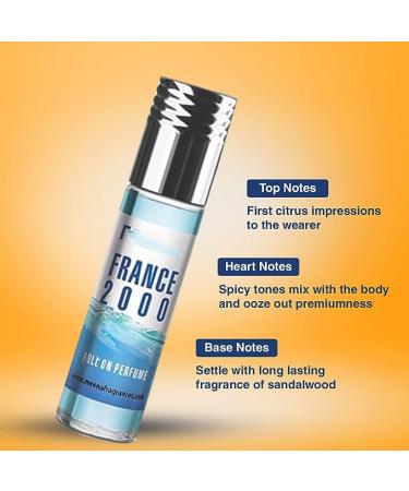 BlueQueen Natural Attar Cologne Roll On Perfume Fragrance For Women and Men | Alcohol Free Long Lasting | With Aquatic Citrus Floral Musky Scent - 8Ml - Pack of 6 - Buy Online on SooperMarket.com