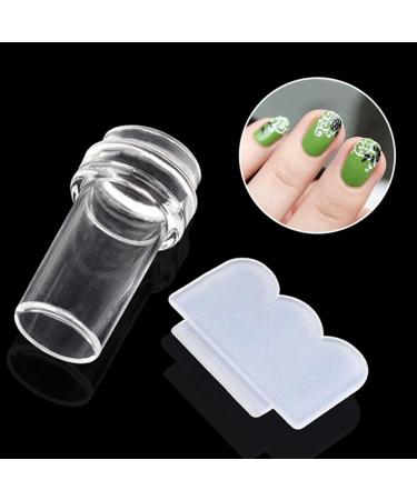 Clear Silicone Jelly Stamper & Scraper Kit - Nail Art Tools for Manicure | International Shipping Available - Buy Online on SooperMarket.com