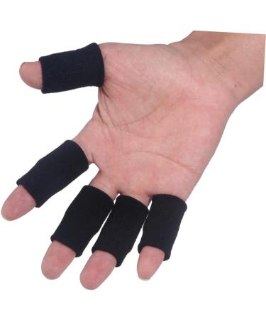 GLEAVI 10 Pcs Thumb Splint & Finger Sleeves Set - Arthritis Protector & Joint Cover - Non-Slip Elastic Bandages - Black Medium - Buy Online on SooperMarket.com