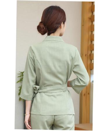 FOMIYES 1 Set Spa Robe Hairdressing Tunic Spa Gown Salon Smock Salon Uniforms Women Barber Shop Apron Spa Work Uniforms for Women Hair Salon Cape Spa Kit Spa Cloth Kimono Hair Dye L Green - Buy Online on SooperMarket.com