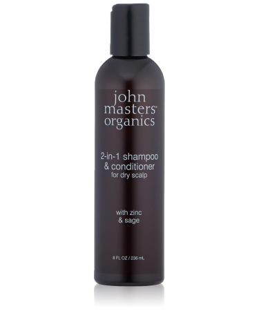 JMO 2 in 1 Shampoo & Conditioner for Dry Scalp - 236 Millilitres 2 in 1 Shampoo and Conditioner with Zinc & Sage - Shampoo for Dry Hair & Scalp 236 ml (Pack of 1)